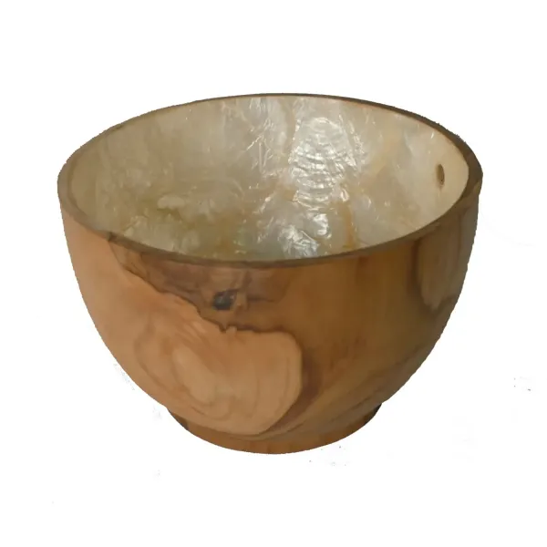 Schale aus Holz, aus Teakholz, 13 cm Durchm. 